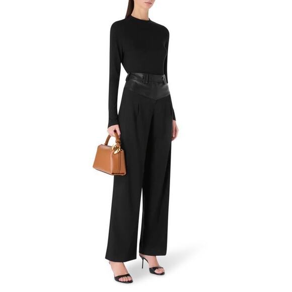 Christopher Esber Maverick Leather Waist Trouser in Black AU 12 US 8 - Picture 3 of 4